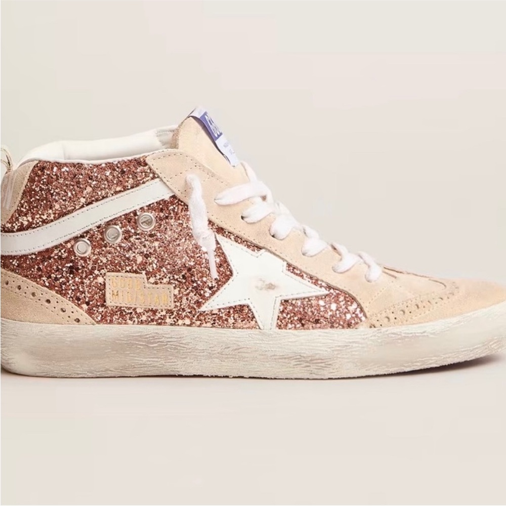 Golden Goose Women's Midstar classic with Gold Glitter size 37